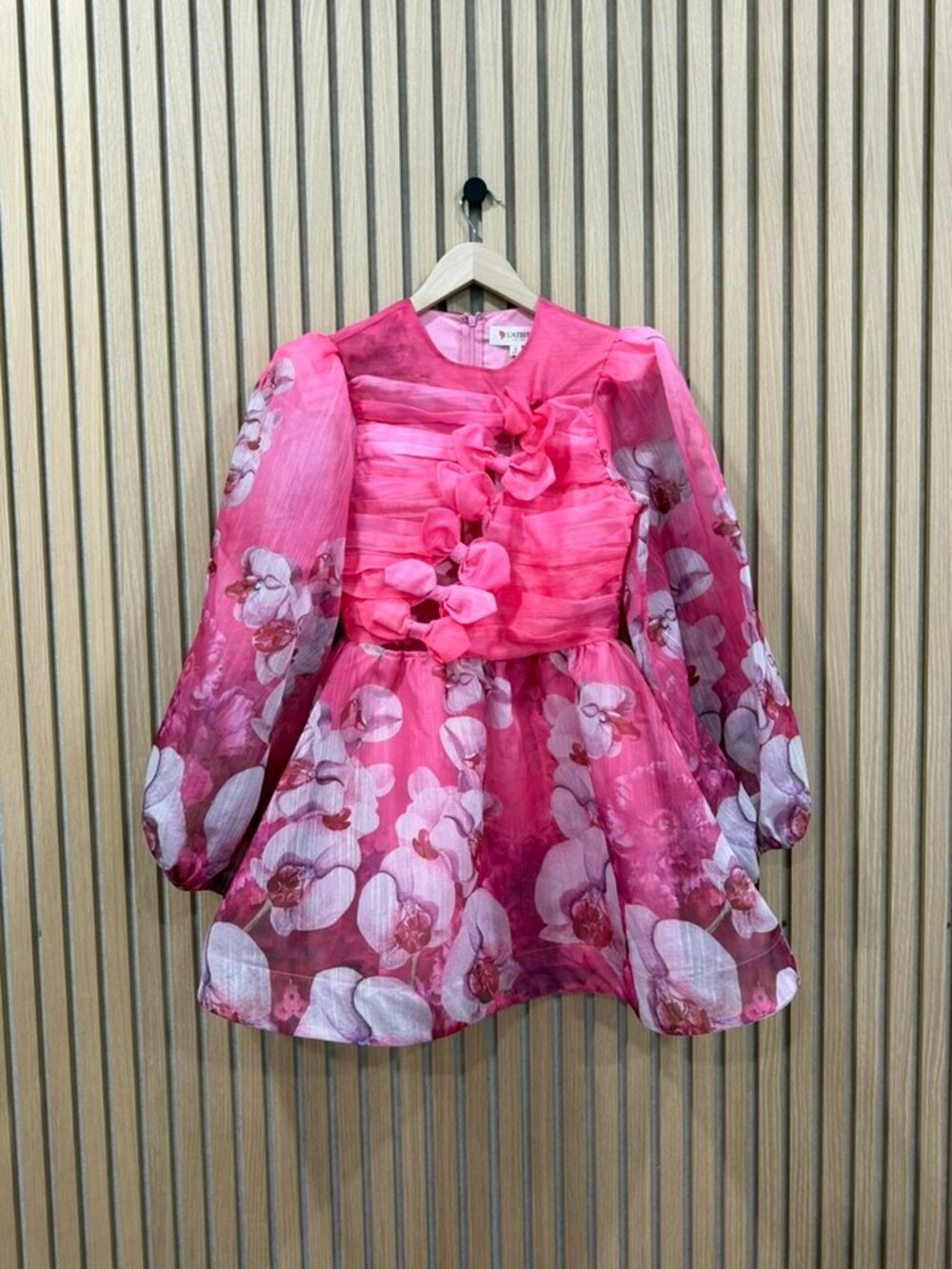 L'atiste - Unleash Feminine Charm Magenta Floral Mini Dress